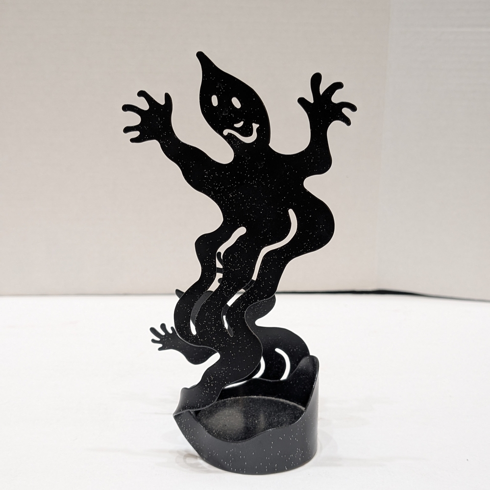 Partylite Halloween Black Votive Tealight Ghost Shadow Dancers Candle Holder
